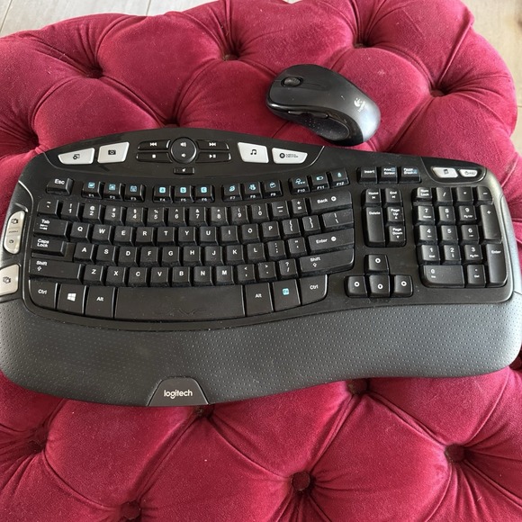 Logitech‎ MK550 Wave Comfort Wireless Combo K350 Keyboard M510 Mouse - NO DONGLE